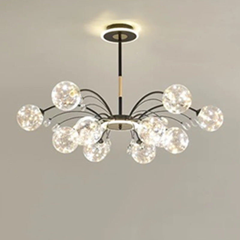 Zeitgenössisches Glas Anhänger leichte kugelförmige hängende Lichtkit für Wohnzimmer