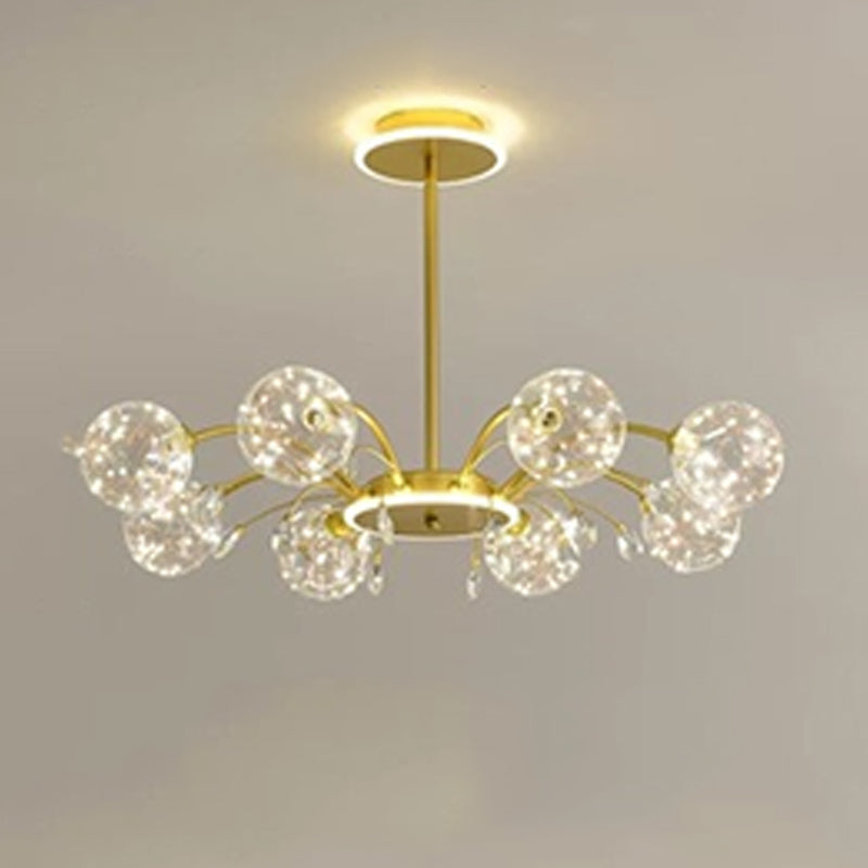 Zeitgenössisches Glas Anhänger leichte kugelförmige hängende Lichtkit für Wohnzimmer