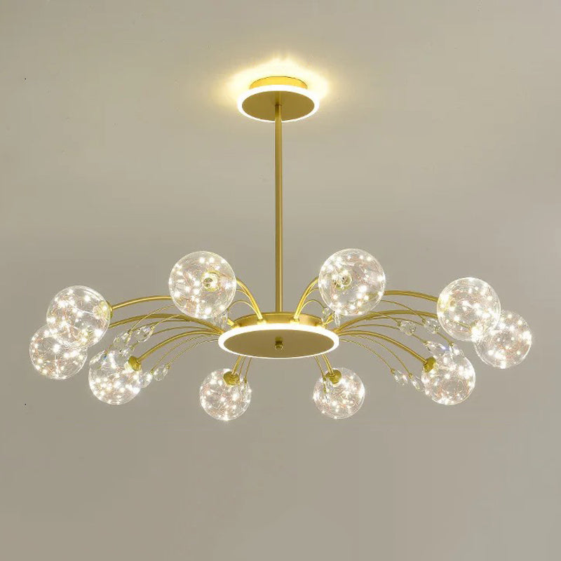 Zeitgenössisches Glas Anhänger leichte kugelförmige hängende Lichtkit für Wohnzimmer