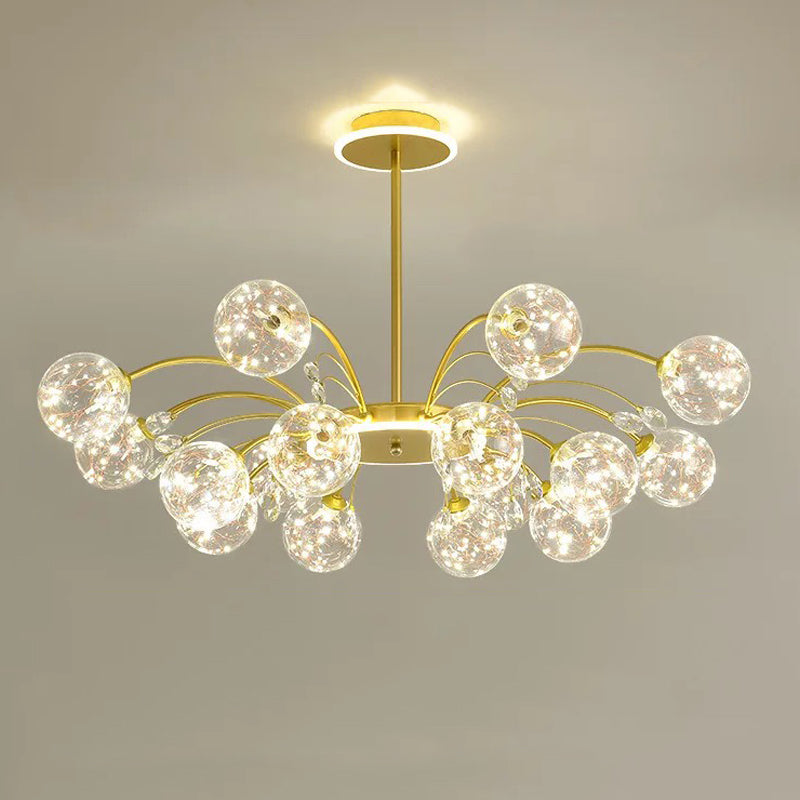 Zeitgenössisches Glas Anhänger leichte kugelförmige hängende Lichtkit für Wohnzimmer