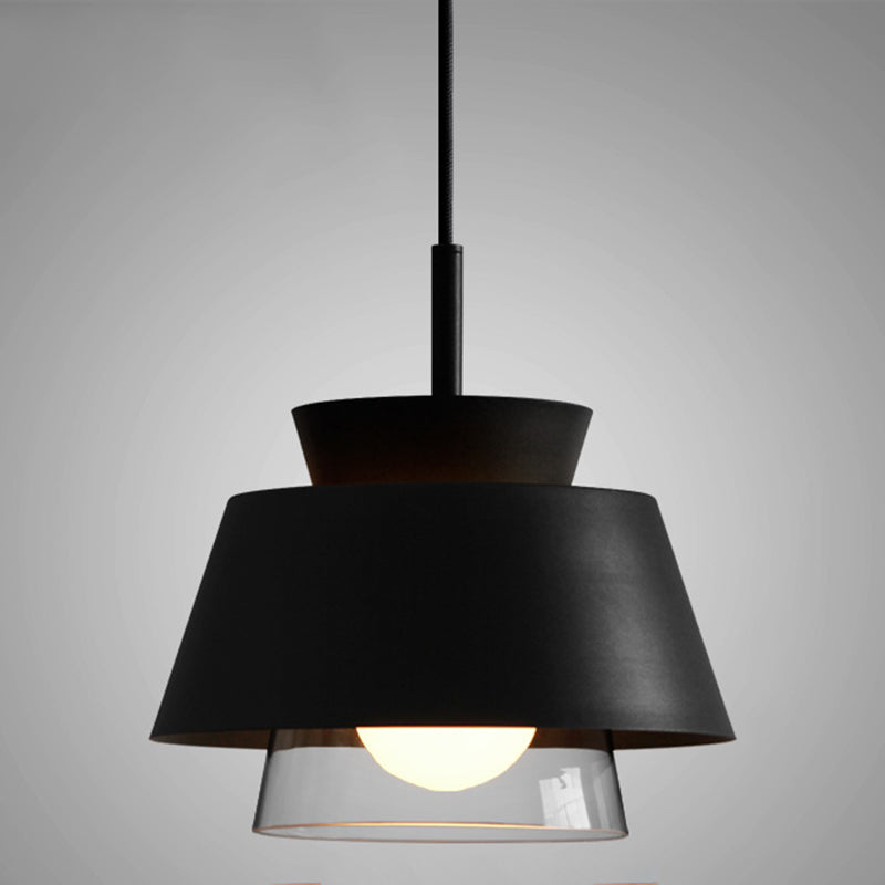 Metal Barrel Hanging Lights Modern Macaron Style 1 Light Pendant Light pour salle à manger