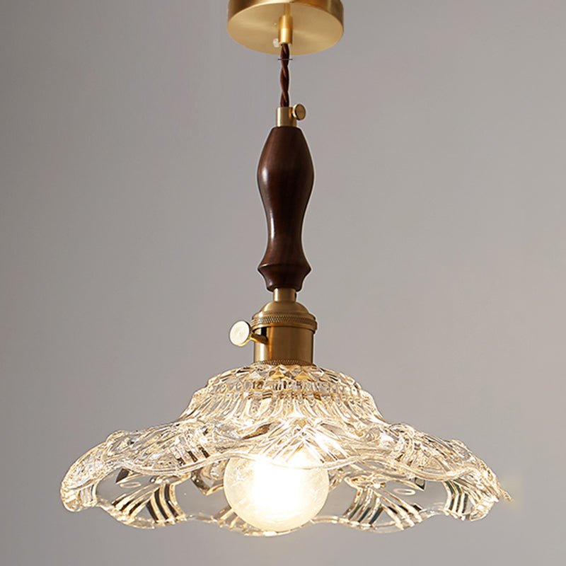 Coppa di vetro Copertura Ombra appeso Luci sospese in stile industriale 1 lampada appesa alla luce per camera da letto