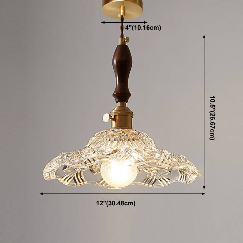 Coppa di vetro Copertura Ombra appeso Luci sospese in stile industriale 1 lampada appesa alla luce per camera da letto
