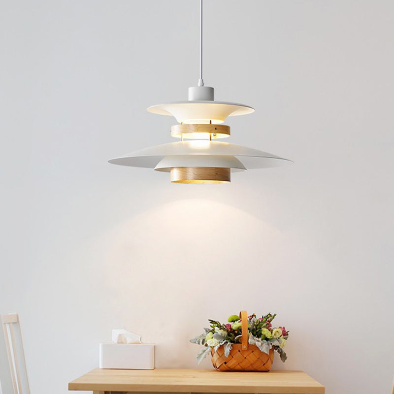 Shade Hanging Lights MODERNE MODERNE MODERNE 1 Light Hanging Mount Mount avec bois pour le chevet