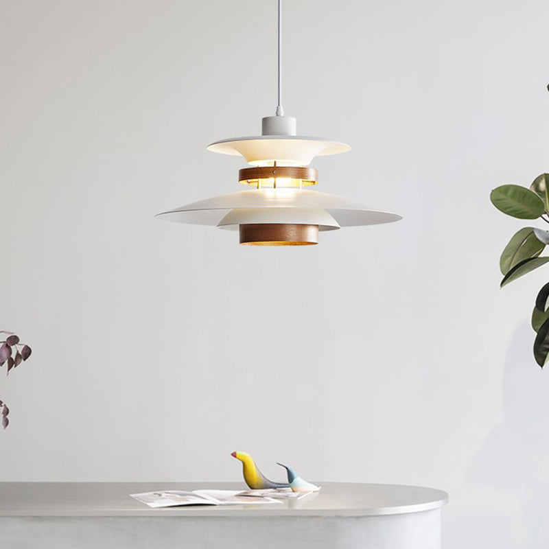 Shade Hanging Lights MODERNE MODERNE MODERNE 1 Light Hanging Mount Mount avec bois pour le chevet