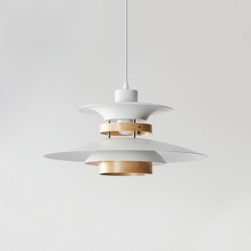 Shade Hanging Lights MODERNE MODERNE MODERNE 1 Light Hanging Mount Mount avec bois pour le chevet