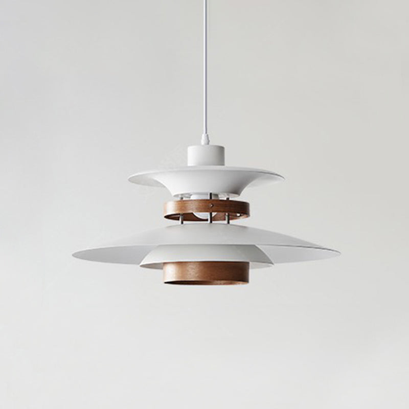 Shade Hanging Lights MODERNE MODERNE MODERNE 1 Light Hanging Mount Mount avec bois pour le chevet