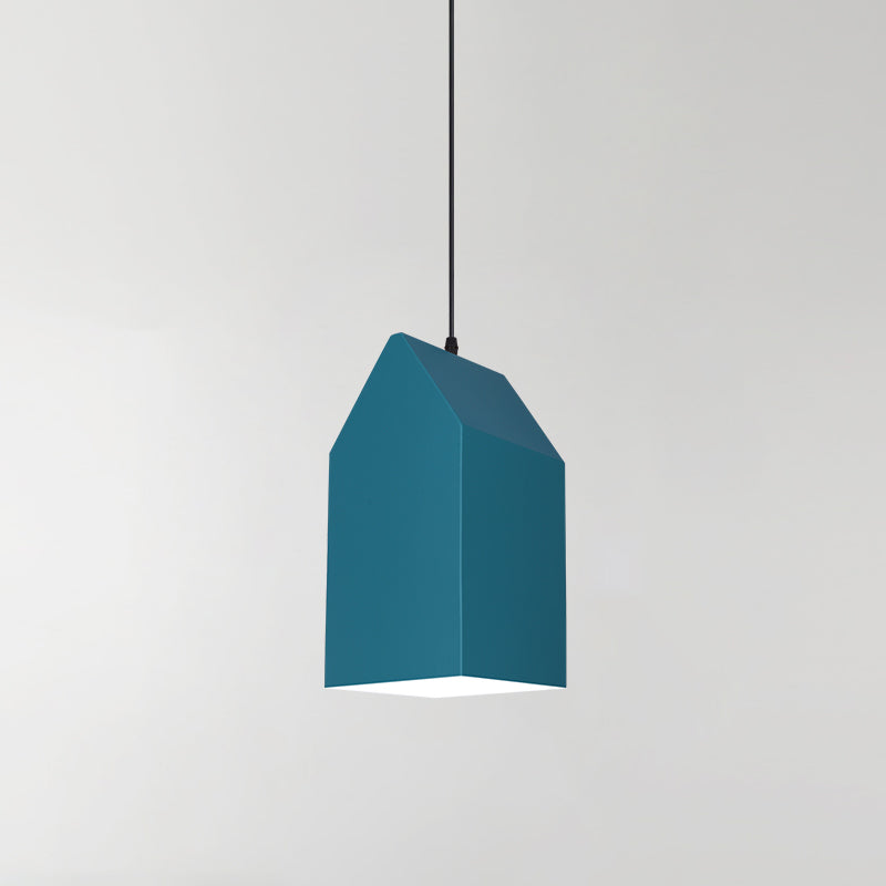 1 Light Unique Hanging Pendant Modern Macaron Style Glass Hanging Lighting for Bedroom