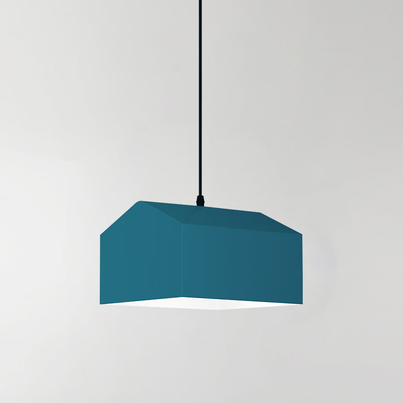 1 Light Unique Hanging Pendant Modern Macaron Style Glass Hanging Lighting for Bedroom