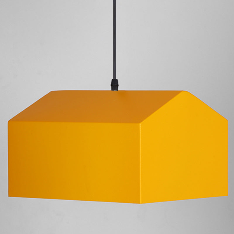 1 Light Unique Hanging Pendant Modern Macaron Style Glass Hanging Lighting for Bedroom