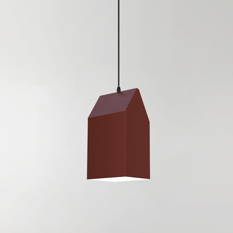 1 Light Unique Hanging Pendant Modern Macaron Style Glass Hanging Lighting for Bedroom