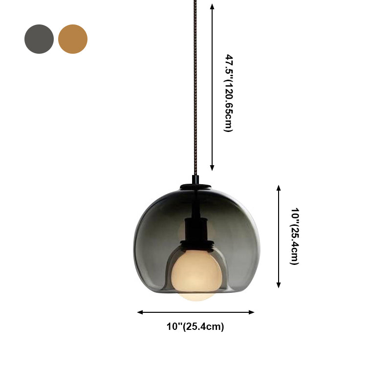 1 éclairage de verre de style moderne suspendu léger pour le salon