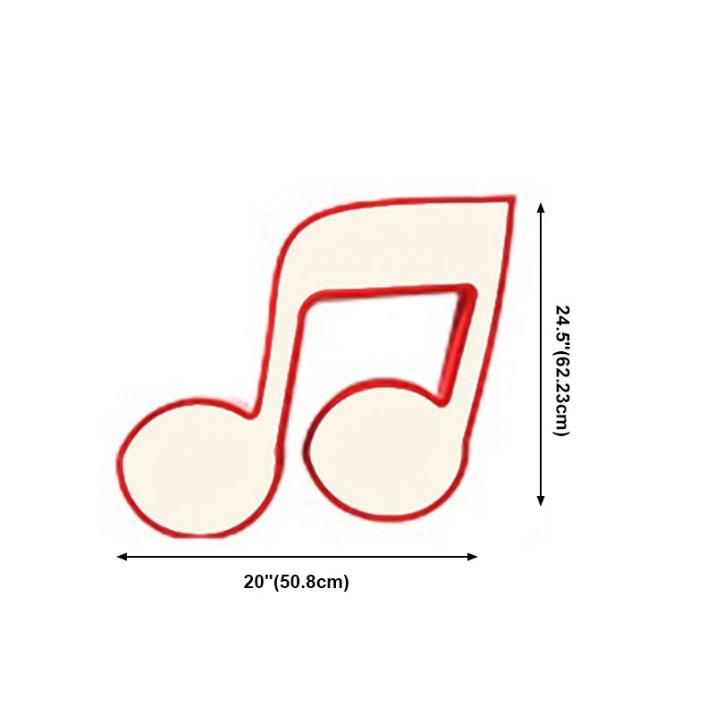 Metal Note Forme Hanging Lights Modern Style 1 Light suspendu Mount Symiss pour chambre à coucher