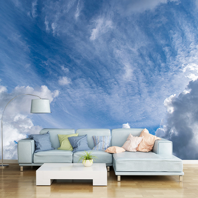 Modern Style Wall Mural Wallpaper Beautiful Sky Sitting Room Wall Mural