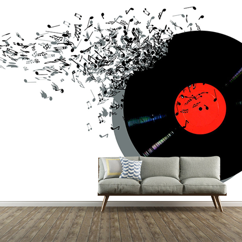 Decorative Wall Mural Wallpaper Musical Elements Sitting Room Wall Mural