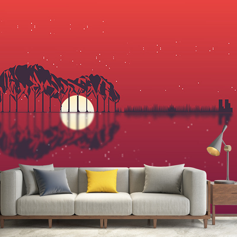 Illustration Wall Mural Wallpaper Musical Instruments Sitting Room Wall Mural