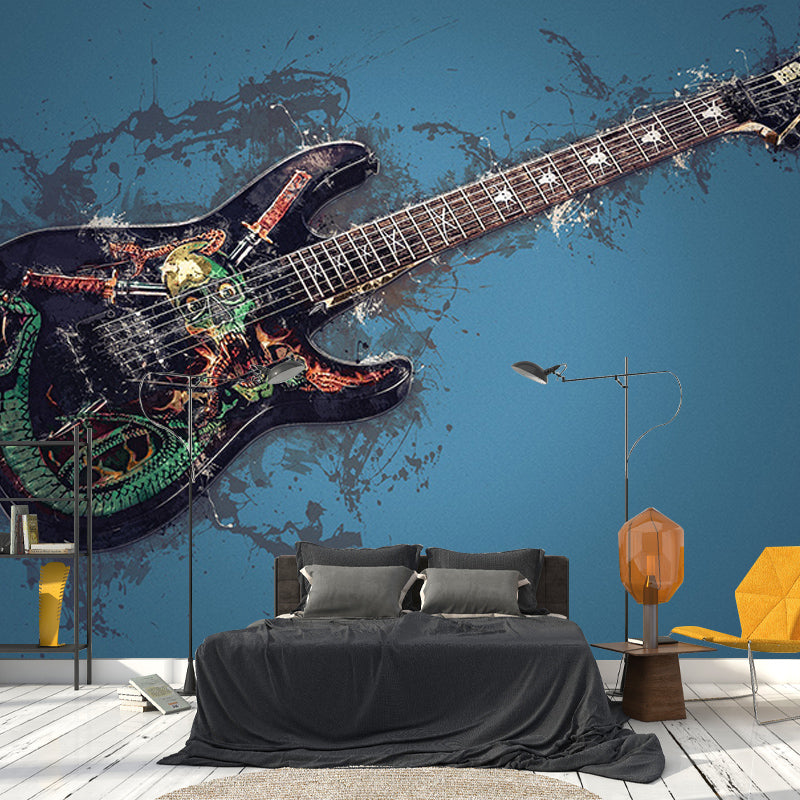 Illustration Wall Mural Wallpaper Musical Instruments Sitting Room Wall Mural