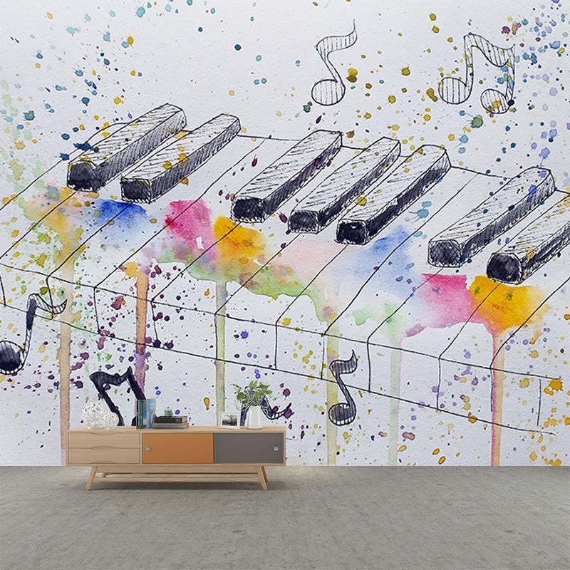 Illustration Environment Friendly Mural Wallpaper Musical Elements Bedroom Wall Mural