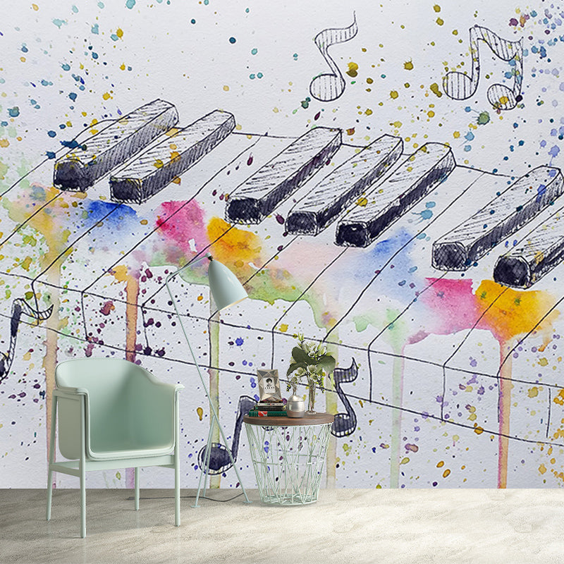 Illustration Environment Friendly Mural Wallpaper Musical Elements Bedroom Wall Mural