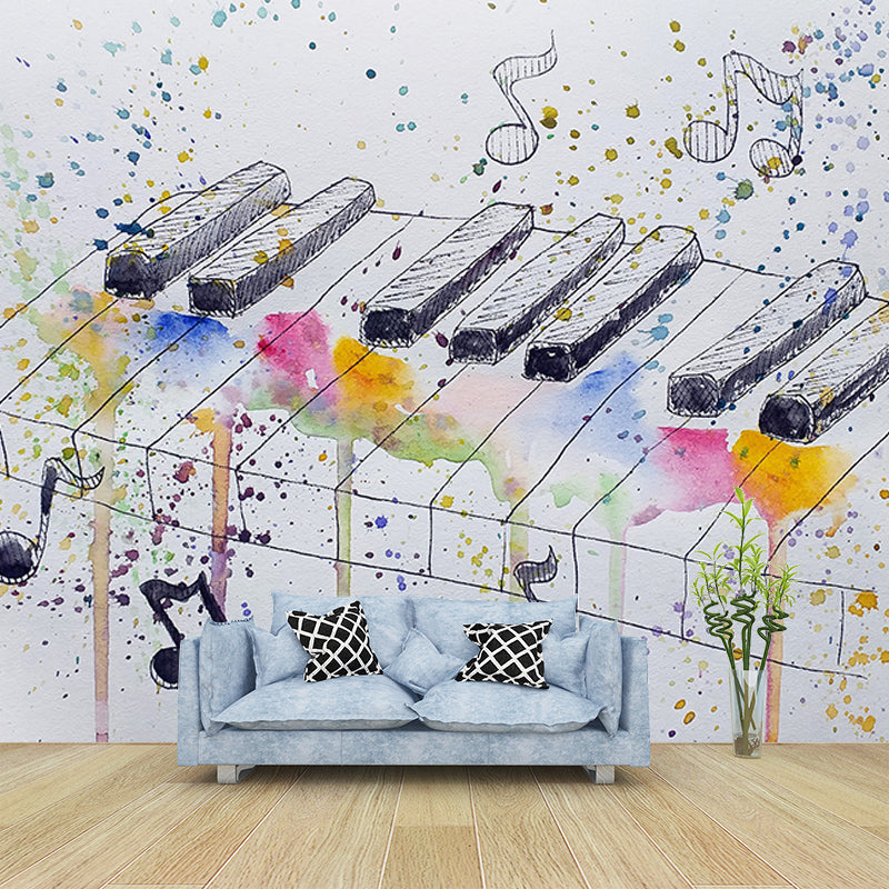 Illustration Environment Friendly Mural Wallpaper Musical Elements Bedroom Wall Mural