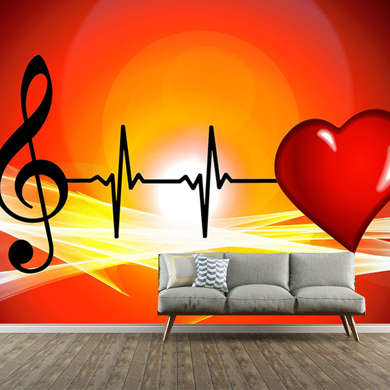 Environmental Wall Mural Wallpaper Music Lovers Sitting Room Wall Mural