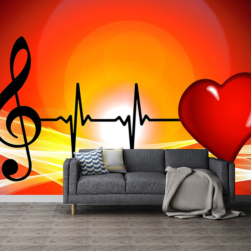 Environmental Wall Mural Wallpaper Music Lovers Sitting Room Wall Mural