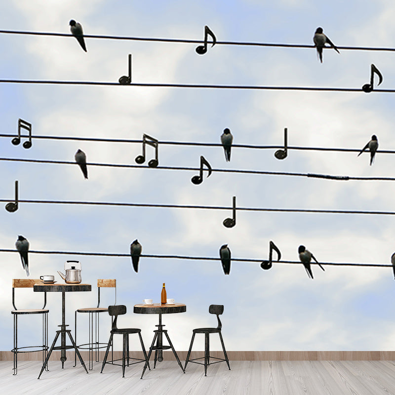 Photography Stain Resistant Mural Wallpaper Music Lovers Living Room Wall Mural