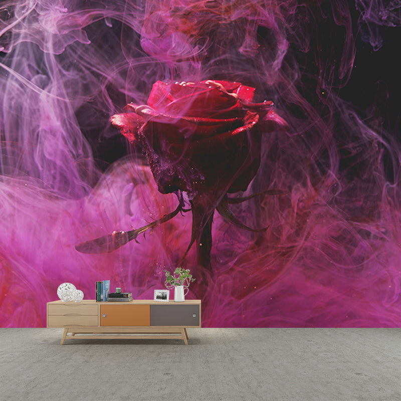 Roses Modern Style Mural Wallpaper Environment Friendly Bedroom Wall Mural