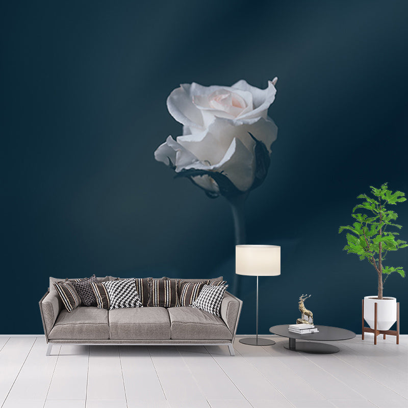 Roses Resistant Mural Wallpaper Environment Friendly Sleeping Room Wall Mural