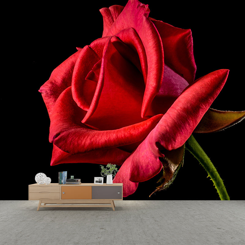 Environment Friendly Wall Mural Wallpaper Roses Sitting Room Wall Mural