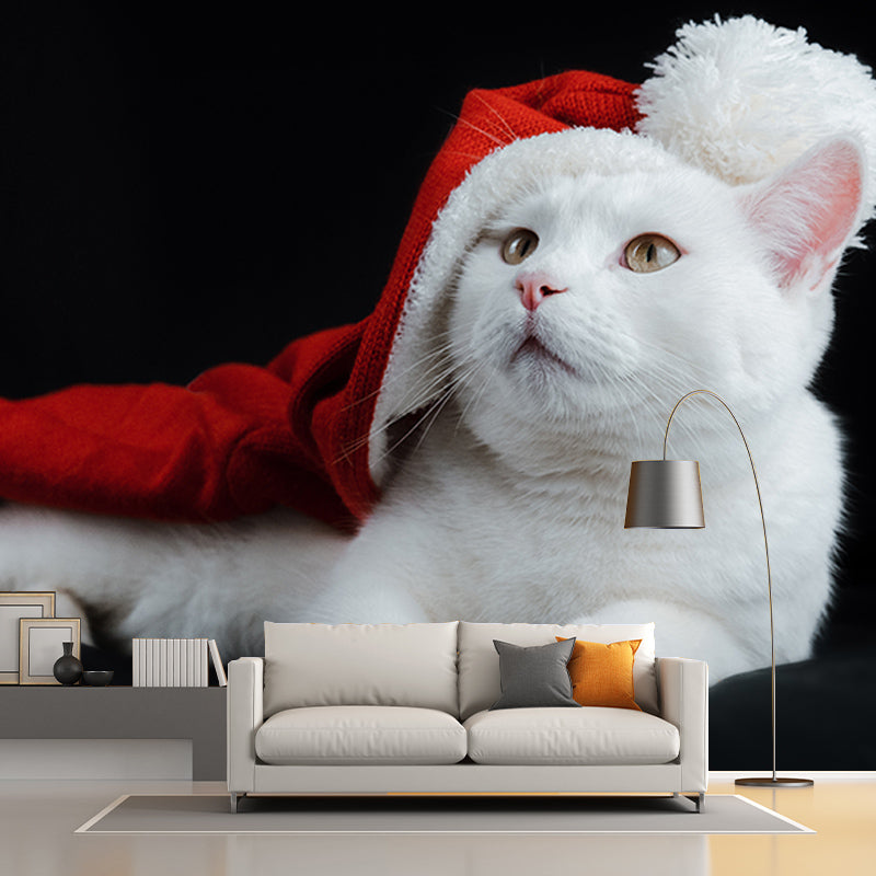 Photography Stain Resistant Wallpaper Cats Living Room Wall Mural