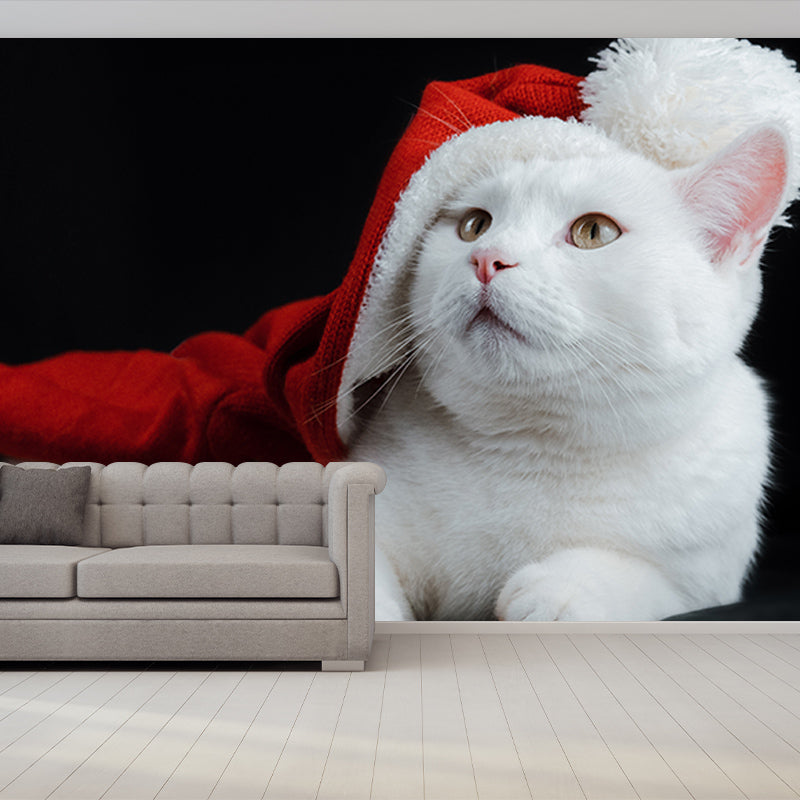 Photography Stain Resistant Wallpaper Cats Living Room Wall Mural