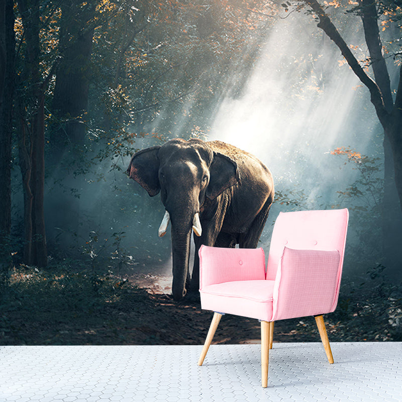 Environmental Wall Mural Wallpaper Elephants Sitting Room Wall Mural