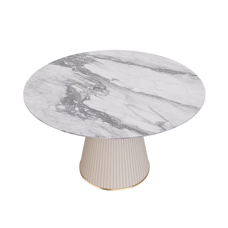Traditional Luxury Dining Table Round Sintered Stone Dining Table for Home