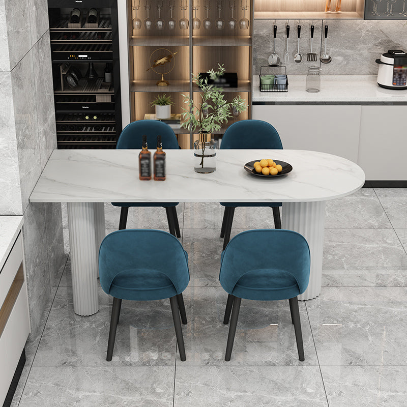 Metal Modern Free Form Table Sintered Stone Table with 3 Legs