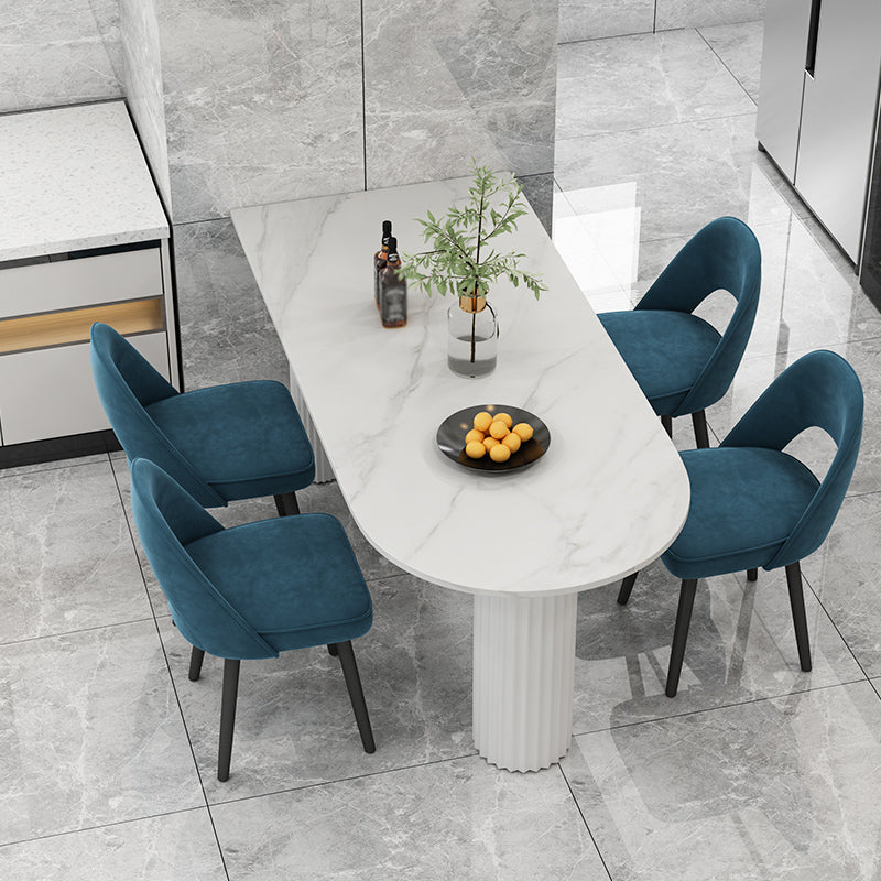 Metal Modern Free Form Table Sintered Stone Table with 3 Legs