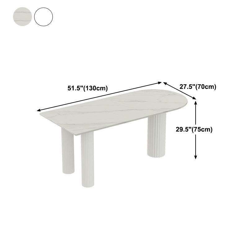 Metal Modern Free Form Table Sintered Stone Table with 3 Legs
