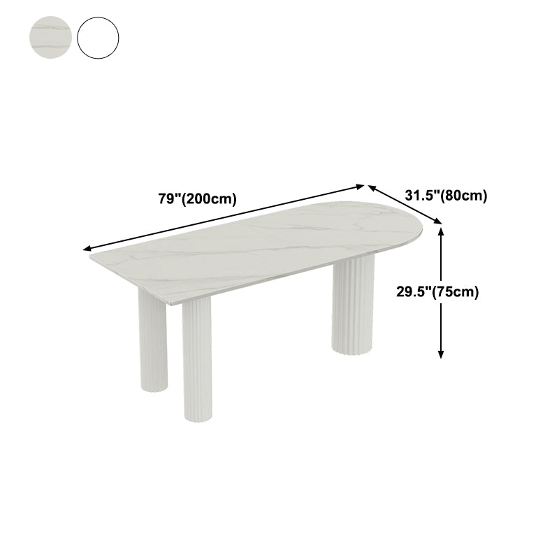 Metal Modern Free Form Table Sintered Stone Table with 3 Legs