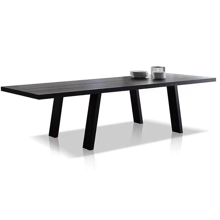 Mesa moderna de madera maciza de fresno para restaurante, mesa de cocina rectangular con 4 patas