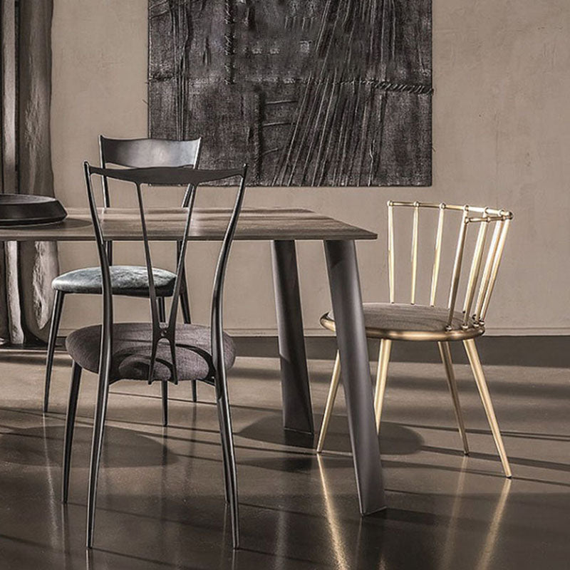 Les chaises latérales arrière sans bras Windsor de style scandinave ont tapissé des chaises de salle à manger