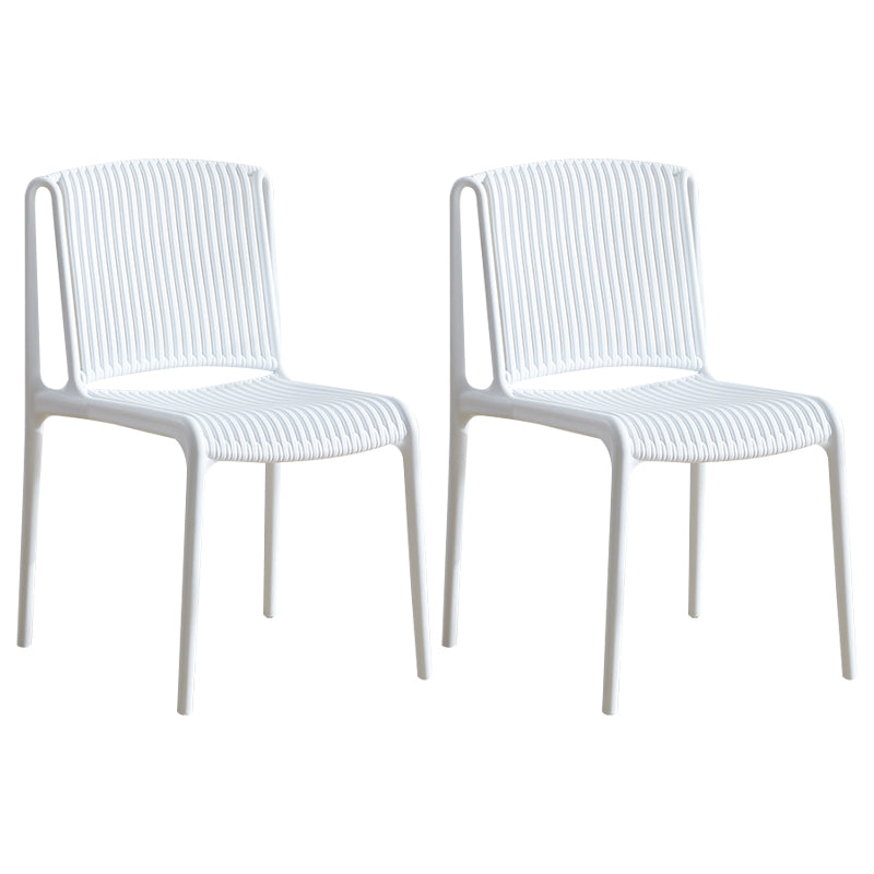 Chaise d'appoint en plastique pour cuisine scandinave, salle à manger, dossier à lattes