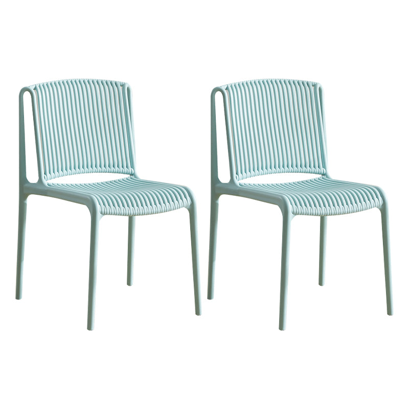 Chaise d'appoint en plastique pour cuisine scandinave, salle à manger, dossier à lattes