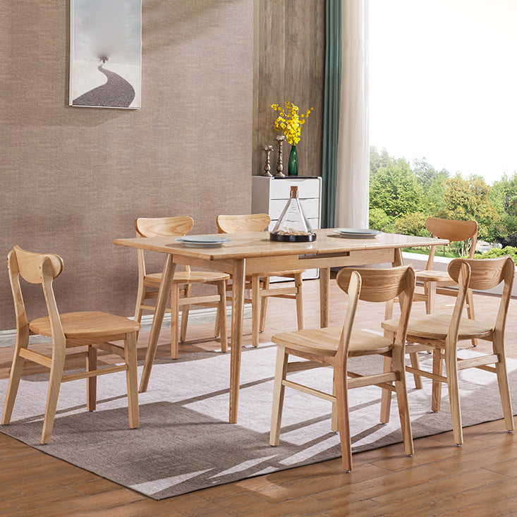 Sedia da pranzo moderna finitura opaca in legno massiccio sedia senza braccio