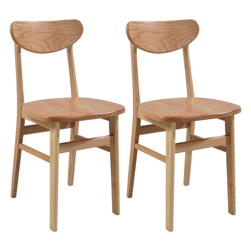 Sedia da pranzo moderna finitura opaca in legno massiccio sedia senza braccio