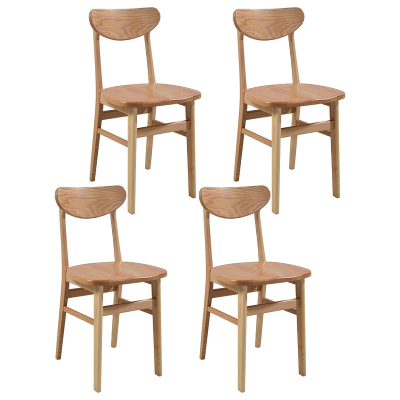 Sedia da pranzo moderna finitura opaca in legno massiccio sedia senza braccio
