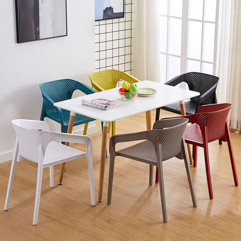 Silla escandinava plástica del respaldo sólido del sillón del comedor de la cocina