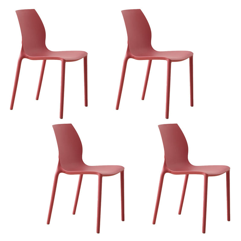 Silla lateral de la silla lateral del comedor de cocina de plástico escandinavo