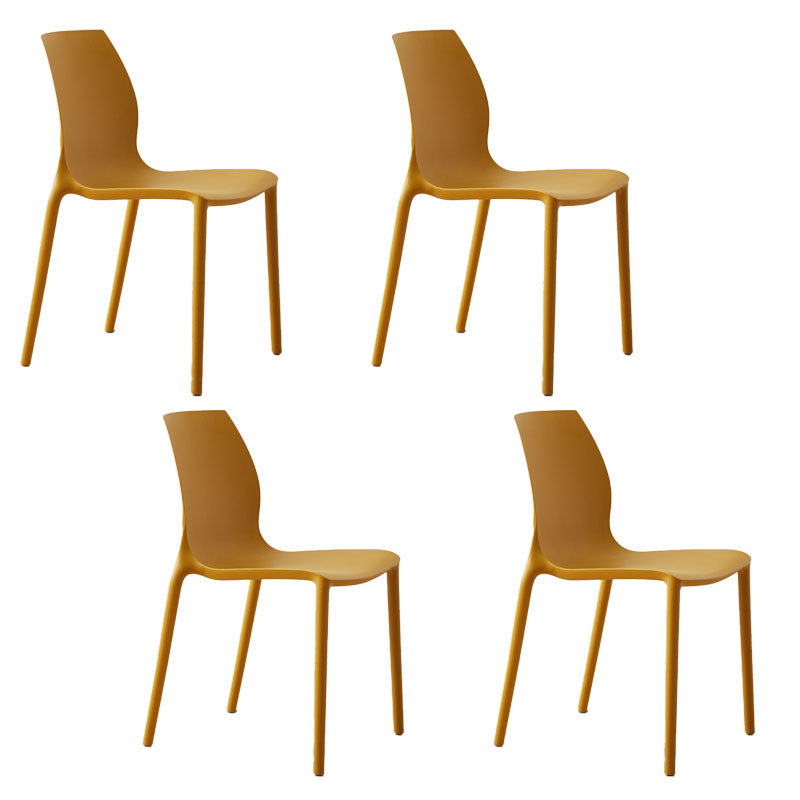 Silla lateral de la silla lateral del comedor de cocina de plástico escandinavo