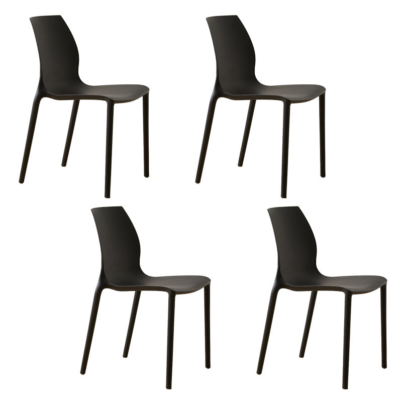Silla lateral de la silla lateral del comedor de cocina de plástico escandinavo