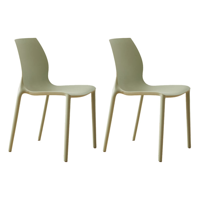 Silla lateral de la silla lateral del comedor de cocina de plástico escandinavo